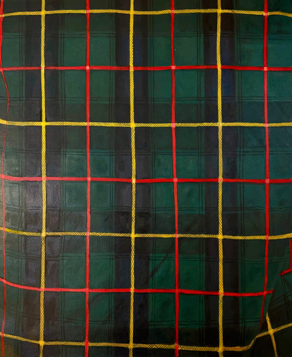 Detail of a GODS MGMT painting, oil on canvas