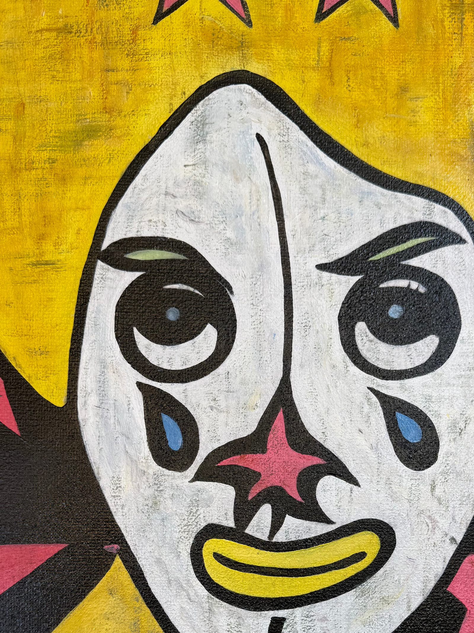 HALO (GM-002-26) by GODS MGMT — original oil on canvas painting of a vintage band t-shirt graphic, second view